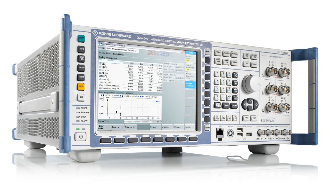 R&SCMW500 寬頻無線通訊測試儀（多協定，LTE / NB-IoT / WLAN / Bluetooth） 角度 2