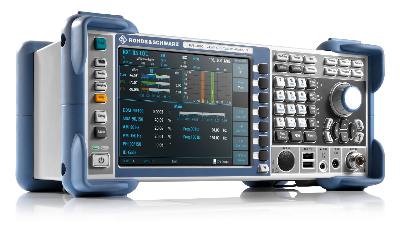 R&S®EVSG1000 地面巡檢航空導航分析儀（ILS / VOR / DME / TACAN / GBAS / MB / NDB） 角度 3