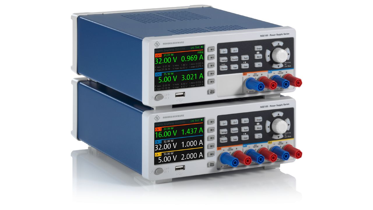 R&S®NGE100B 系列 入門級雙/三通道基礎型直流電源供應器 角度 4