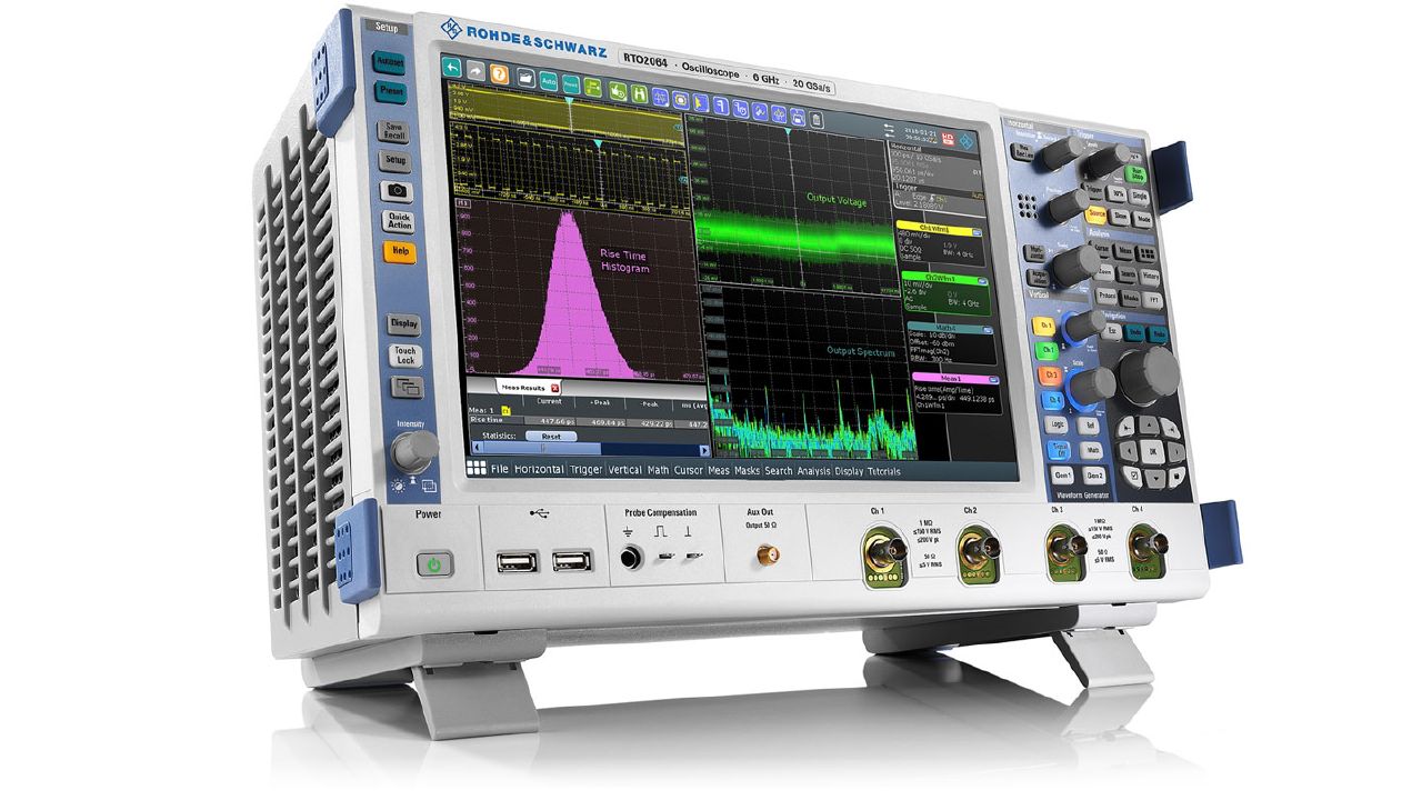 R&S®RTO2000 系列 高階桌上型示波器（600 MHz – 6 GHz） 角度 2