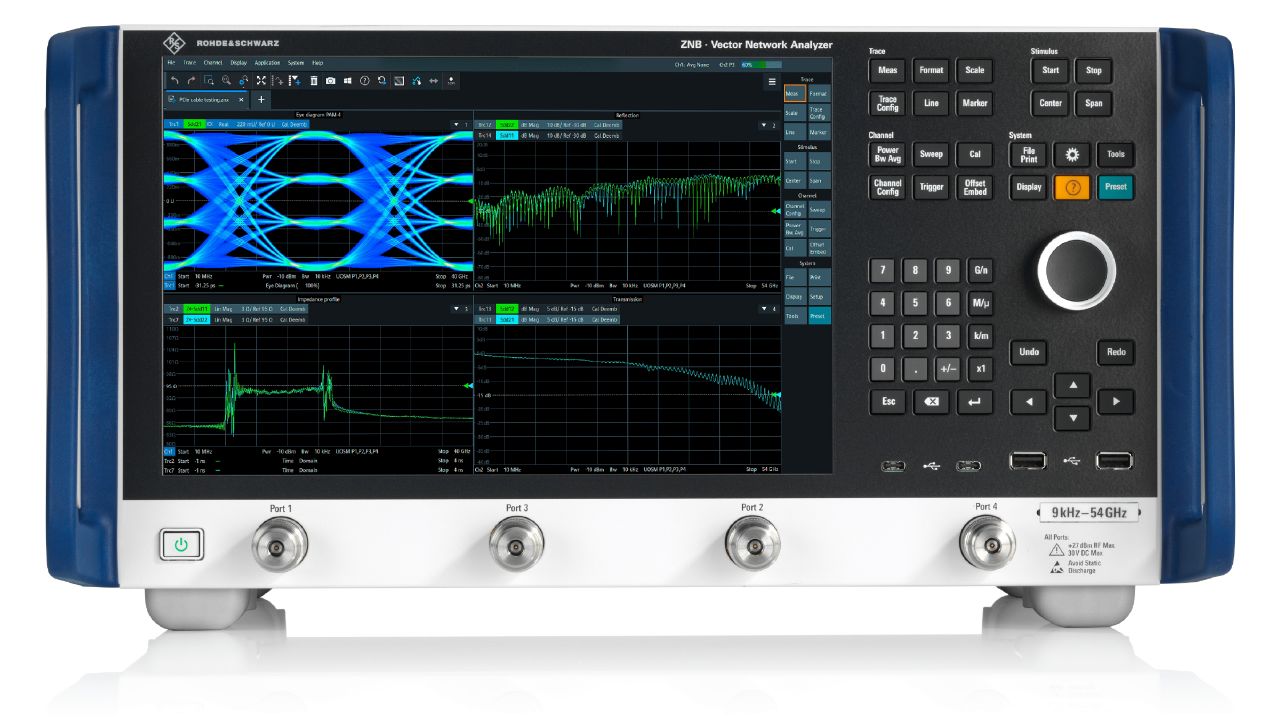 R&S®ZNB3000 向量網路分析儀（9 kHz – 43.5 GHz，超高速生產測試） 角度 2